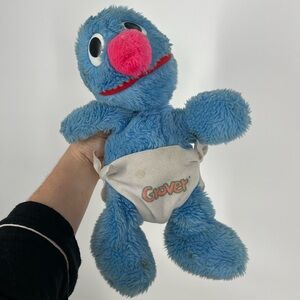 Vintage Grover Stuffed Animal Sesame Street 1980s